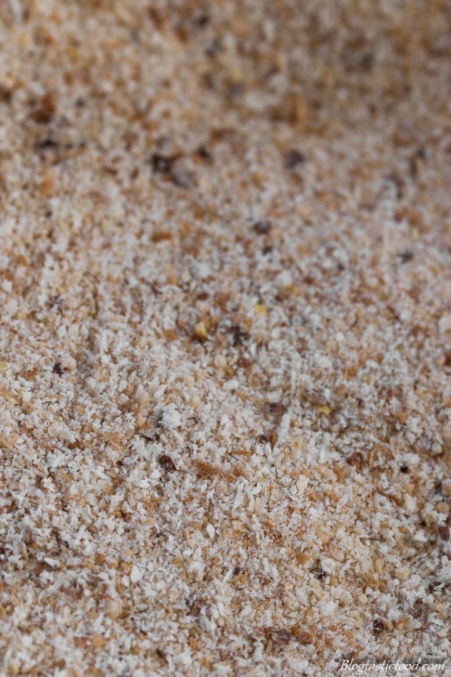 A close up photo of breadcrumbs