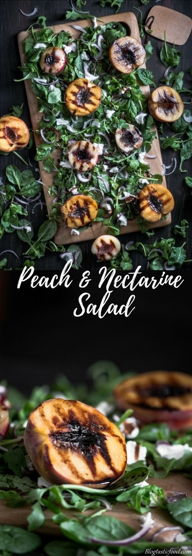 This nectarine and peach salad is perfect for the summer. It's fresh, it's vibrant and it's so easy to alter to your liking. And it's so easy to prepare you could legitimately do it blindfolded. 