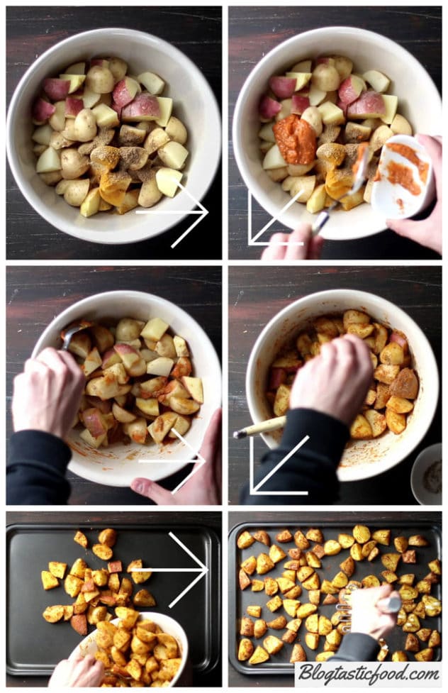 A step by step guid showing how to make roasted, smashed potatoes. 